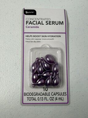 B.Pure Ceramide Facial Serum Capsules 10 Count Hydrating Skincare Clean Girl
